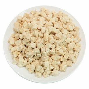 Cubes de blanc de poulet lyophilisés