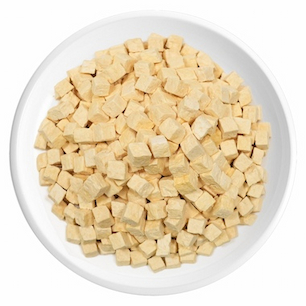 Cubes de poulet lyophilisés