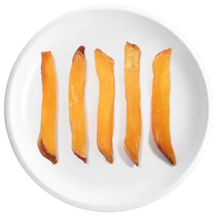 Lanières 100% déshydratées de patates douces avec peau