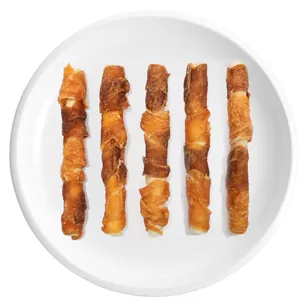 Cuir de bœuf, poulet, canard et bâtonnets de patate douce