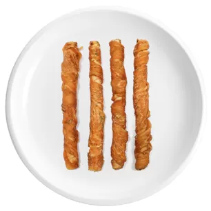 Bâtonnets à la peau de bœuf, au poulet et à la patate douce