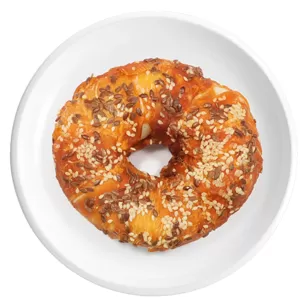 Bagel Cowhide au poulet, sésame et lin