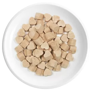 Cubes de poulet en forme de cœur FD